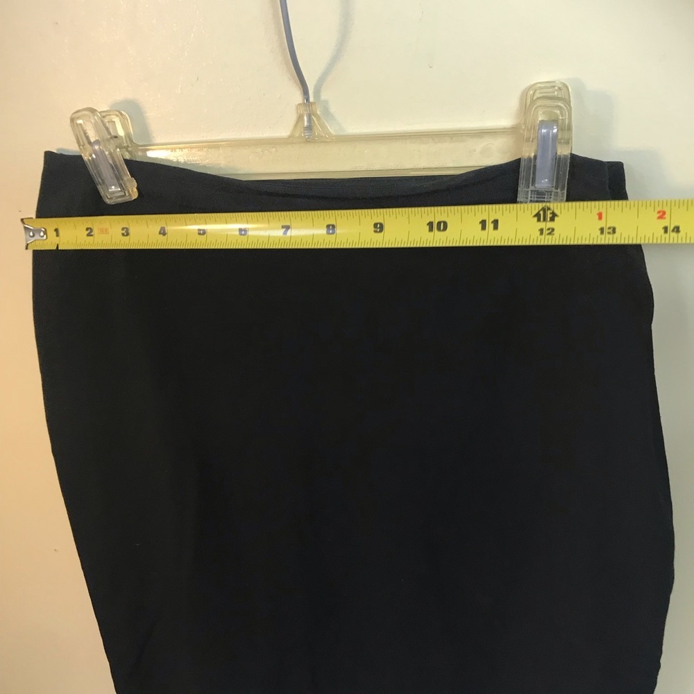 Express Stretch Vintage Y2K Mini Pencil Skirt Pleat Hem Fitted Sexy Small - Picture 10 of 12
